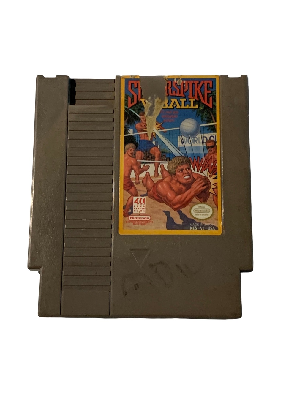 Vintage Nintendo NES Super Spike V'Ball Video Game Cartridge Good Condition